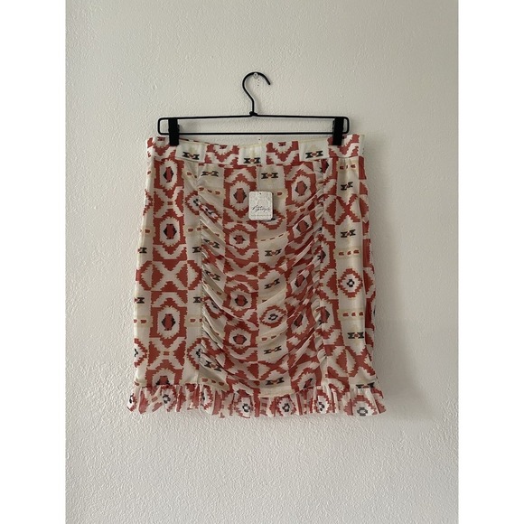 Free people Romi ruched mesh skirt SZ XL - Picture 4 of 5